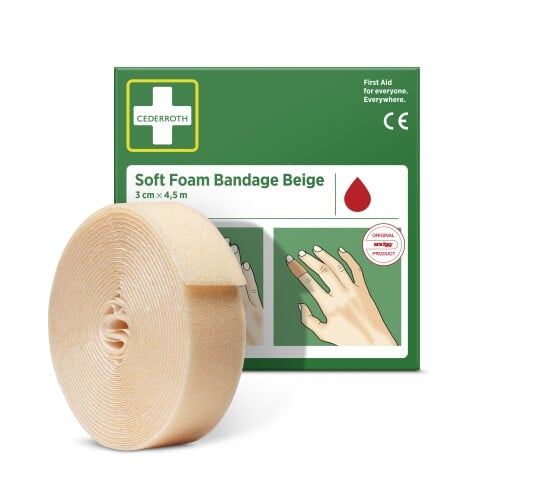 Cederroth 51011018 Plaster 3 cm x 4,5 m, selvklebende Beige