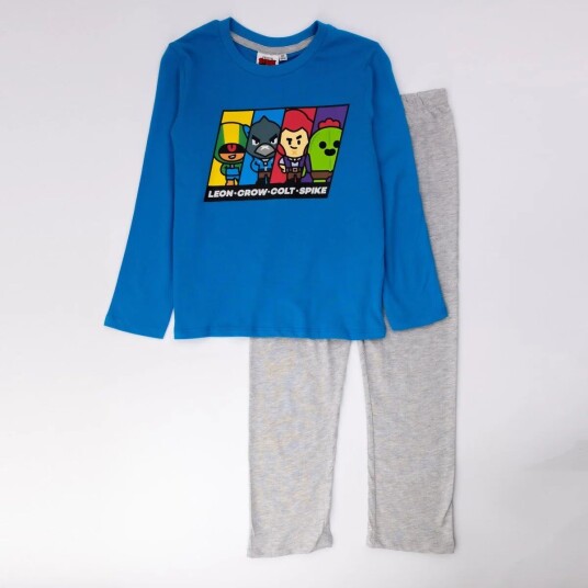 Brawl Stars Pysjamas 128 / 8 år Barn Blå/Grå Brawl Stars Pysjamas 128 / 8 år Barn Blå/Grå