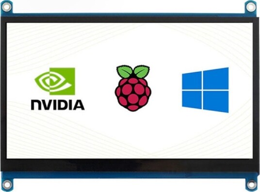 7 tommers touchskjerm for Raspberry Pi og PC IPS 1024x600 HDMI