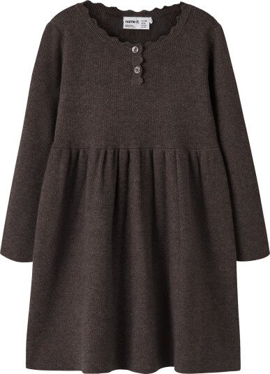 Name It Nmfnalie Ls Knit Dress Brown 116
