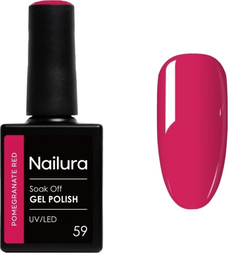 Nailura Gelpolish 59 – Granateplerød – 10 ml