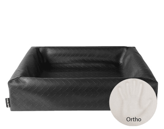 Biabed Ortho firkantet hundeseng 80 x 100 cm svart