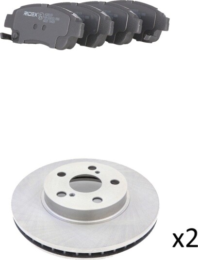 Bremseskiver og -klosser RIDEX 3405B3198
