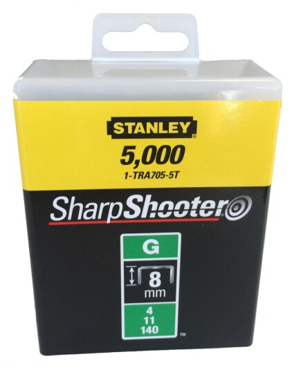 Stanley Heavy Duty Stifter 6mm 1/4" Type G 5000 stk Stanley Heavy Duty Stifter 6mm 1/4" Type G 5000 stk