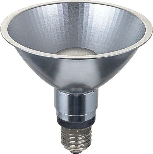 Spl E27 16W dimbar PAR38 LED pære 950lm 2700K 35° grå Dimbar : Dimbar Kulør : Varm