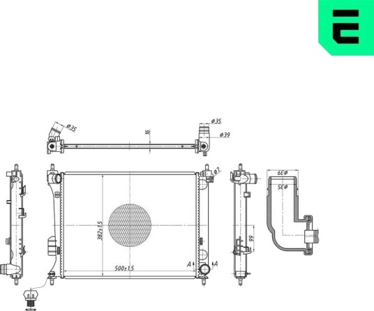 ERA 673317 Radiator motorkjøling