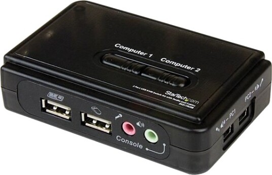 STARTECH 2 t Black USB KVM Switch Kit with Audio and Cables