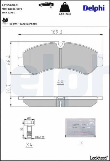 DELPHI LP3548LC Bremseklosser