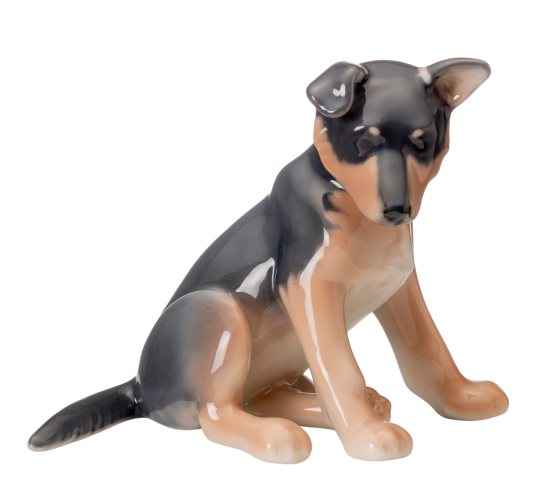 Royal Copenhagen Figur Tysk gjeterhundvalp 9,5x11 cm