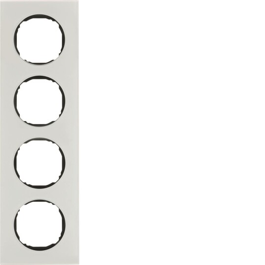 Hager 10142609 Dekkramme R.8 Glass Hvit 4 Rom