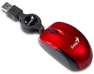 Genius Micro Traveler, Optisk, Usb Type-A, 1200 Dpi, Rød