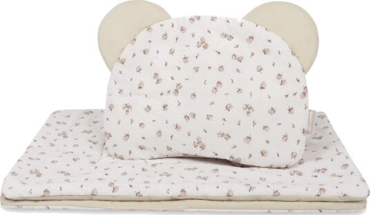 Sensillo Bomullssett til barnevogn 54x74cm dyne 28x36cm pute Rose Beige