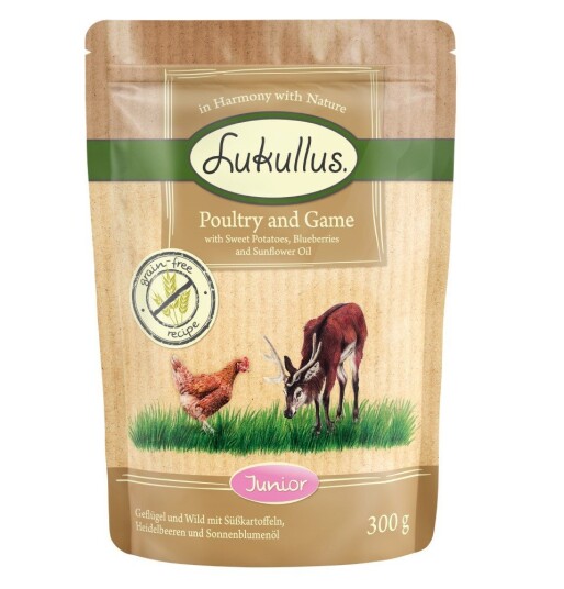 Lukullus Junior Fjærkre & Vilt Kornfri 6 X 300 G Lukullus Junior Fjærkre & Vilt Kornfri 6 X 300 G