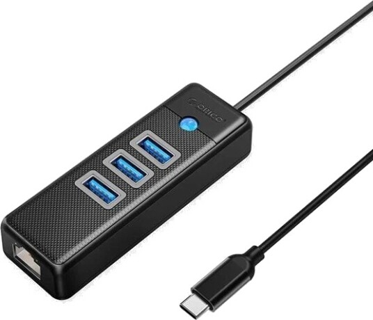 ORICO PW3UR25-C3 USB-hub 3x USB-A 3.0 2,5G Ethernet 0,15 m Svart PW3UR25-C3-015-BK-EP
