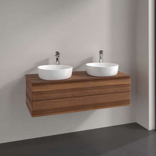 Villeroy & Boch Antao Servantskap med 2 skuffer 120x50x36 cm m/lys Valnøtt Villeroy & Boch Antao Servantskap med 2 skuffer 120x50x36 cm m/lys Valnøtt