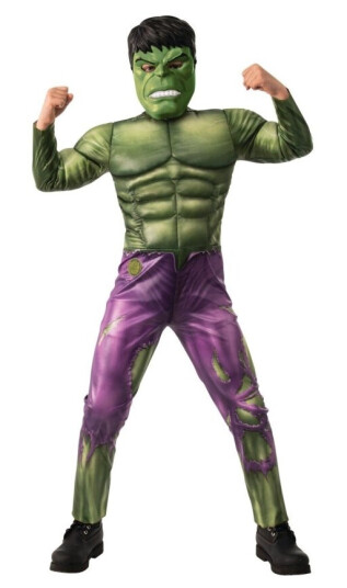 Marvel Hulk Deluxe Børnekostume (Str. M)
