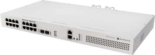 MikroTik CRS418-8P-8G-2S+RM Router/Switch med RouterOS L5 for Rackmontering