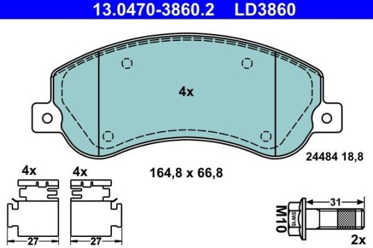 Bremseklosser ATE 13.0470 3860.2