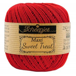 Scheepjes Maxi Sweet Treat Garn Unicolor 722 Rød