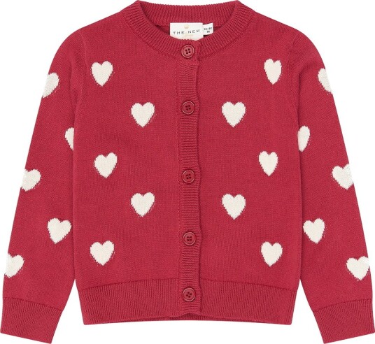 The New Cardigan - Strikk - TnstYulla - Rio Redd TN - The New - 1½ år (86) - Cardigan Hvit Rød