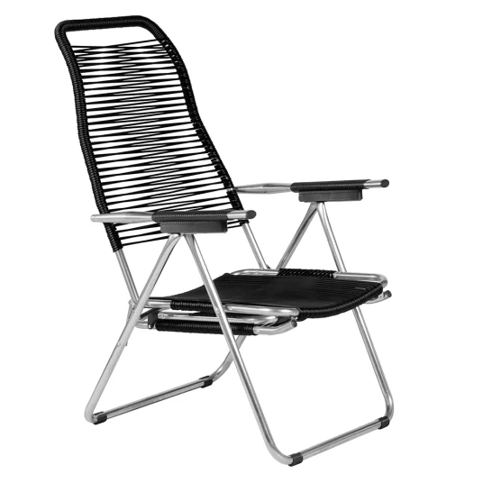 Fiam Spaghetti solstol i svart aluminium Fiam Spaghetti solstol i svart aluminium