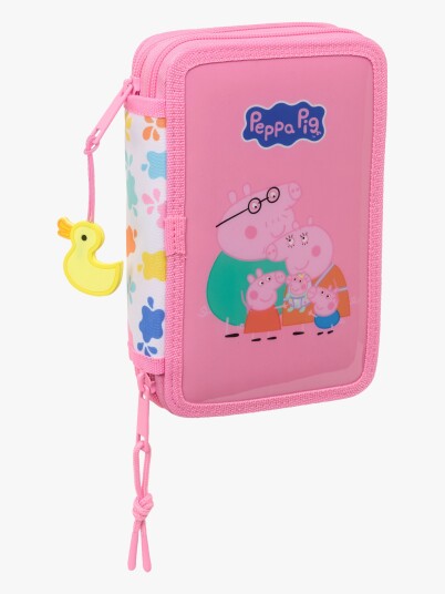 Peppa Gris Fylt Dobbeltpennal 29 Deler Baby Pig Peppa Gris Fylt Dobbeltpennal 29 Deler Baby Pig