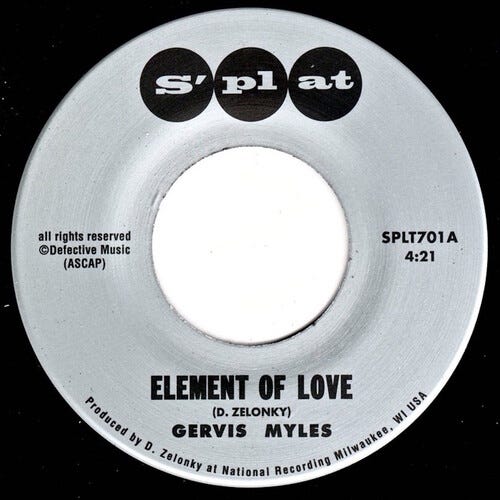 Gervis Myles Suite Crude Revue Element Of Love B/w I'm Thirsty LP/Vinyl