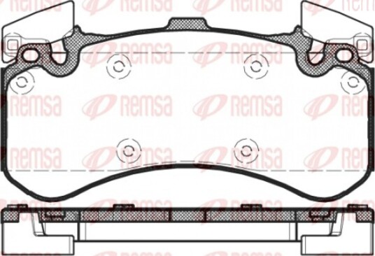 Bremseklosser sett REMSA 1463.00 Bremseklosser sett REMSA 1463.00