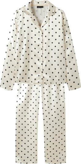 LMTD Pyjamas Sett   NlfDreamy   Antique White/W. Pirate Black   LMTD   7 8 år (122 128)   2 delt nattøy Beige Hvit Svart