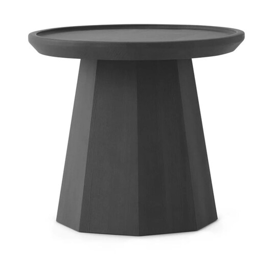Normann Copenhagen Pine table small sidebord Ø 45 cm H: 40,6 cm Dark grey