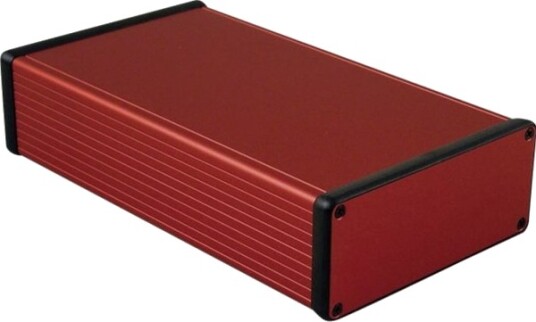 Hammond Electronics 1455Q2201RD 220 × 125 × 51,5 mm Aluminium Rød Kabinett