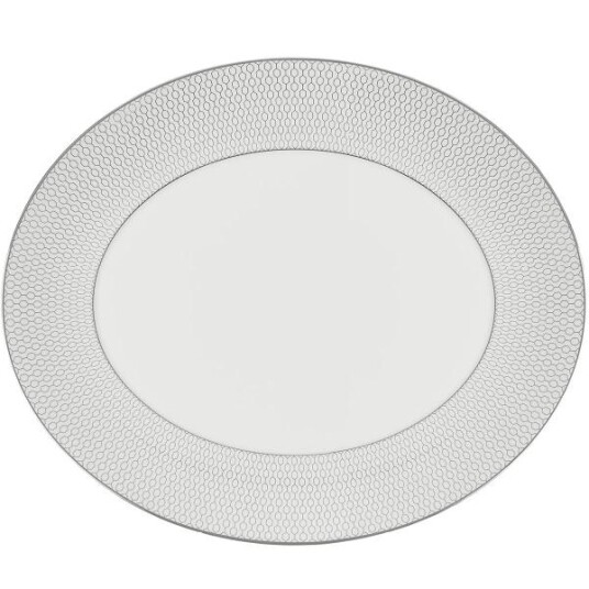 Wedgwood - Gio Platinum ovalt serveringsfat 33 cm