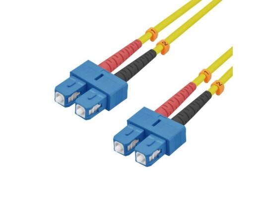 Helos Fiberoptisk Patchkabel 9/125 Μm Os2 Sc/Sc 15,0 M Sc Dupleks Plugg/Plugg Gul (216668)
