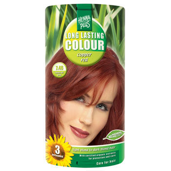 Henna Plus Henna Hårfarge Plus 7.46 Copper Red Long Lasting Colour  40 ml