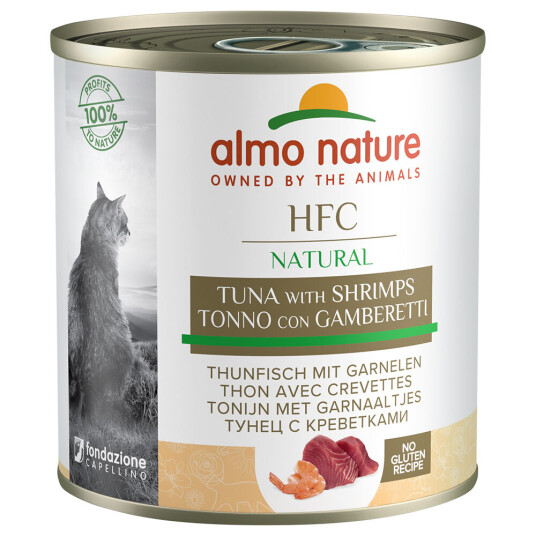 Almo Nature Hfc Natural 6 X 280 G Tunfiisk Med Reker