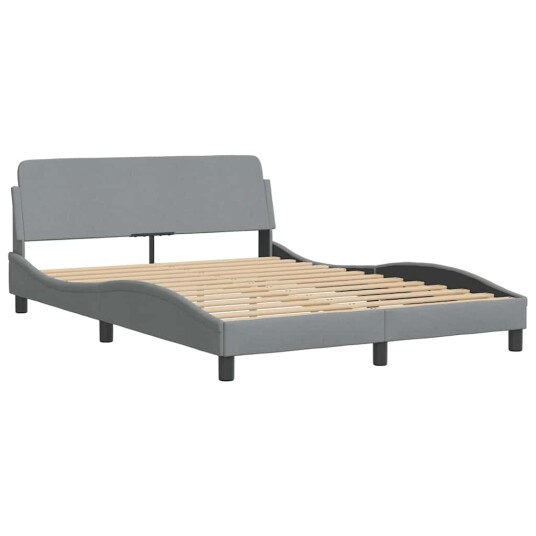  Sengeramme Dover lysegrå 135x190 cm stoff