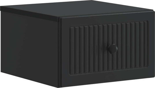 Vegghengt Nattbord Svart 33 x 34,5 x 20 cm Konstruert tre