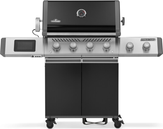 Prestige Pro 500 Connected svart gassgrill med infrarød sidebrenner og bakbrenner