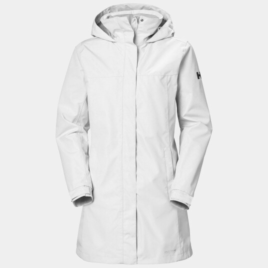 Helly Hansen Dame Aden Lang Regn Frakk Hvit 4xl