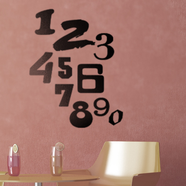 1234567890 wallsticker av Alan Smithee, 34x40 cm