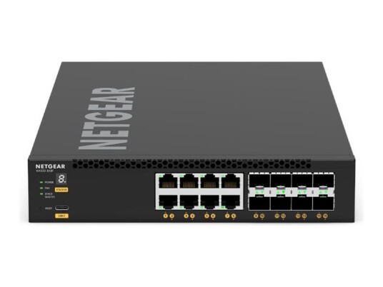 Netgear M4350 Series M4350-8X8f - Switch - L3 - Styrt - 8 X 10/100/1000/2.5G/5G/10Gbase-T + 8 X 1 Gigabit / 10 Gigabit Sfp+ - Front Til Bakside-Luftflyt - Rackmonterbar