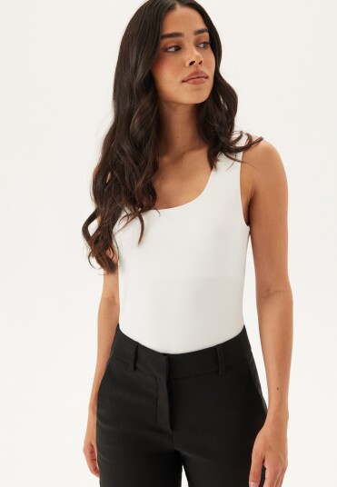 Vila Vikenza U-Neck S/L Tank Top Rev Noos White L