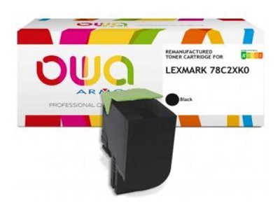 Owa - Høykapasitets - Svart - Kompatibel - Boks - Gjenfabrikert - Tonerpatron Alternativ For: Lexmark 78C2xk0 - For Hp Laserjet Pro Mfp M521dn