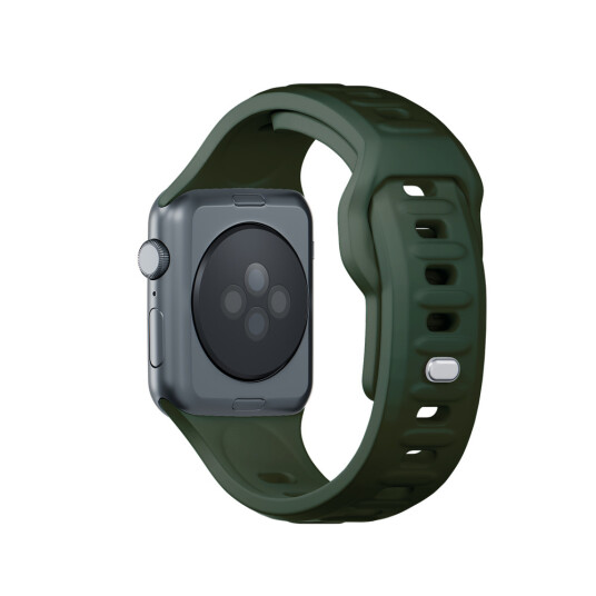 3mk Silikonrem for Apple Watch 38/40/41mm Mørkegrønn
