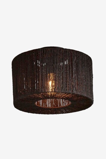 Good&Mojo   Taklampe rund/rett Iguazu 30x16 cm Svart