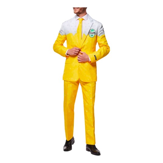 OppoSuits Suitmeister Premium Beer Yellow Dress  Small