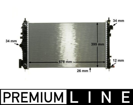 Radiator MAHLE ORIGINAL CR 1101 000P Radiator MAHLE ORIGINAL CR 1101 000P