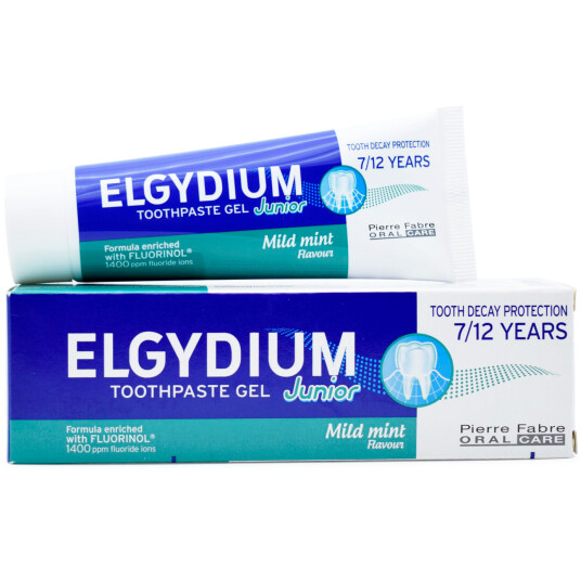Elgydium Barnetannkrem Gel Junior Mild Mint 7 12 år 50 ml.