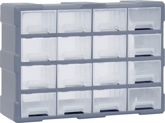 Sortimentskap Med 16 Mellomstore Skuffer 52x16x37cm Sortimentskap Med 16 Mellomstore Skuffer 52x16x37cm