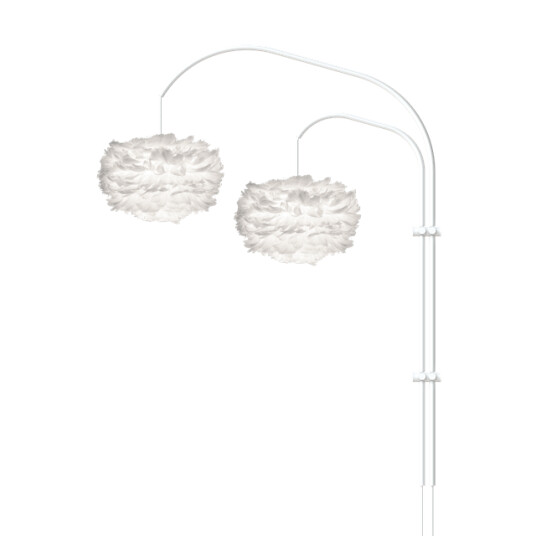 Umage Eos Willow Dobbel Vegglampe Mini Hvit med Oppheng i Hvit